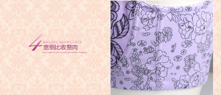 <em>纤妍</em>内衣 <em>聚拢调整型</em>收副乳防下垂<em>文胸</em> 蕾丝提
