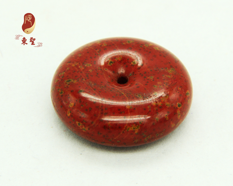 东圣天然泗滨砭石吊坠挂件正品专卖 泗水红砭