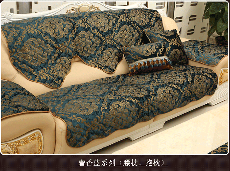 舒布艺坊 欧式高档烫金抱枕靠垫腰枕可定做 奢香黄 默认绳款靠垫48*48(含芯)