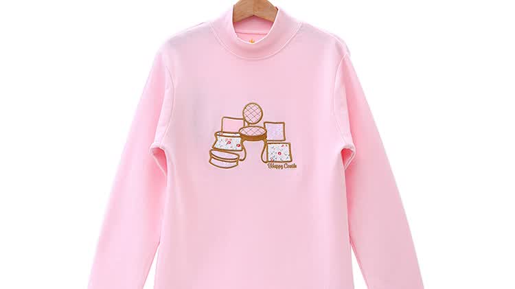 快乐城堡 女童保暖<em>睡衣</em> <em>女孩</em>纯棉内衣套装 高领