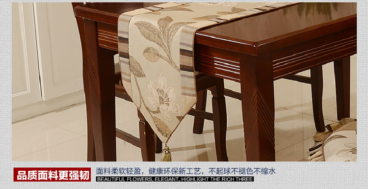 圣美绮 欧式桌旗 桌布 垫子餐旗茶几旗柜旗床旗 温莎堡-雅蓝 34*180