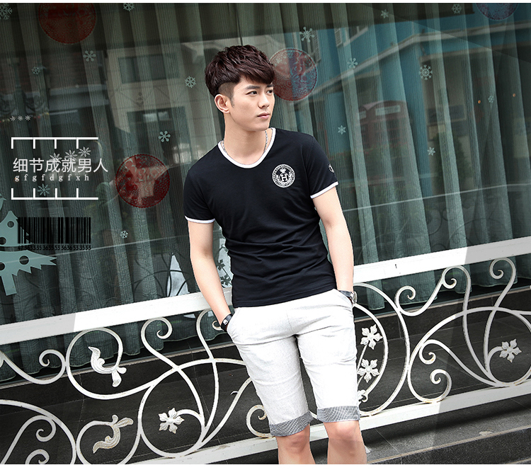 货到付款 诺行韩版潮男装2014夏装亚麻五分裤