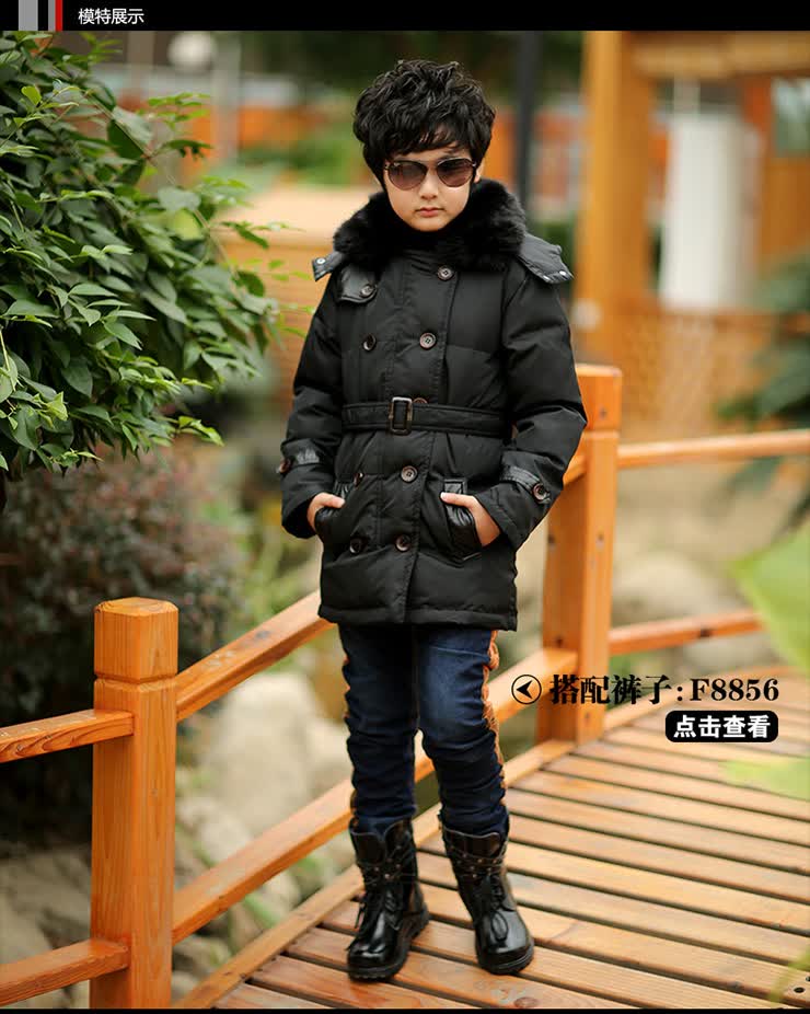 Tomy&Sasa男童<em>羽绒服</em>童装<em>男</em>大童冬装2013新