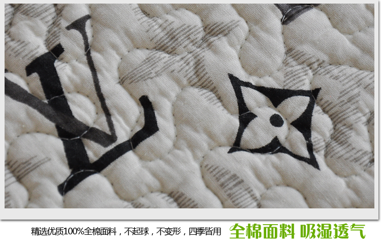 欧风加厚绗缝皮沙发垫布艺坐垫防滑时尚沙发巾沙发套沙发罩 字母 宽70CM*长70CM一张