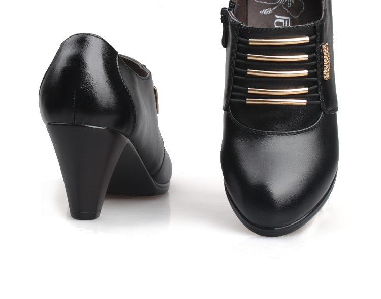 后记 2013秋冬新款头层牛皮中高跟女鞋皮鞋 中