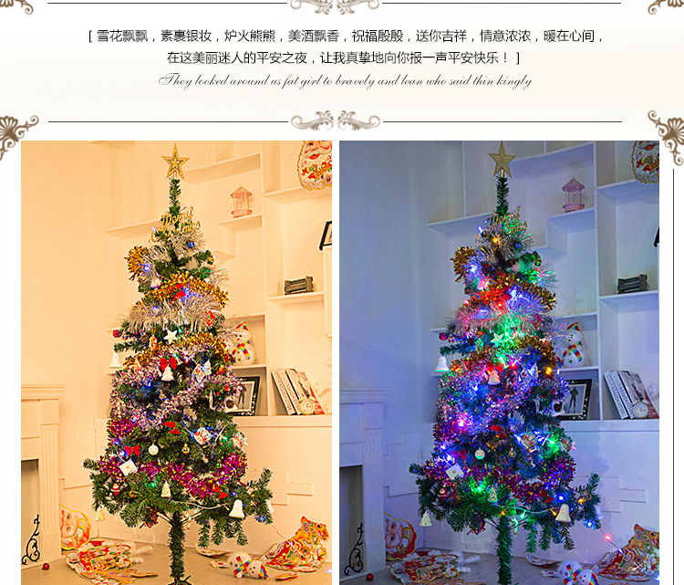 鸿迪HONGDI 圣诞树 圣诞装饰品套装 圣诞节礼物挂件 节庆饰品 1.2米+80件豪华配饰+普通快递