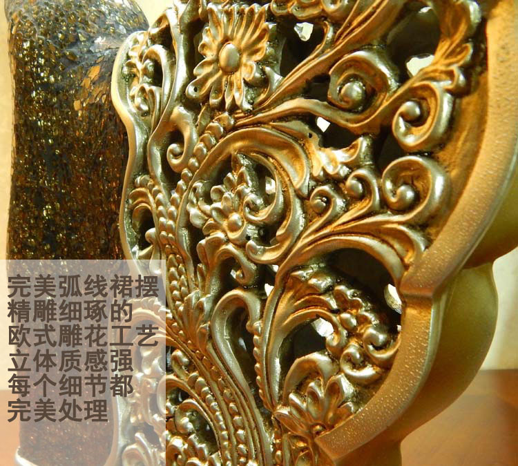 
                                        Lmdec 欧式美女软装饰品 客厅创意摆件家居饰品 古典孔雀舞女人物雕塑 艺术玄关摆设                