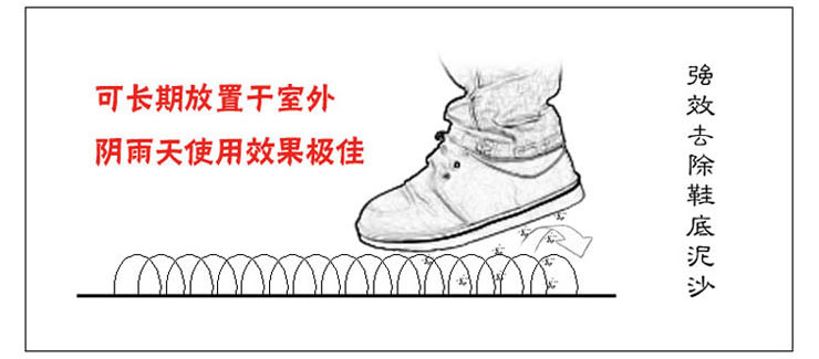 斯美儿 3A加厚 PVC塑料拉丝进门垫 门口蹭土垫入户垫脚垫 出入平安地垫 红色出入平安80120 80*120cm