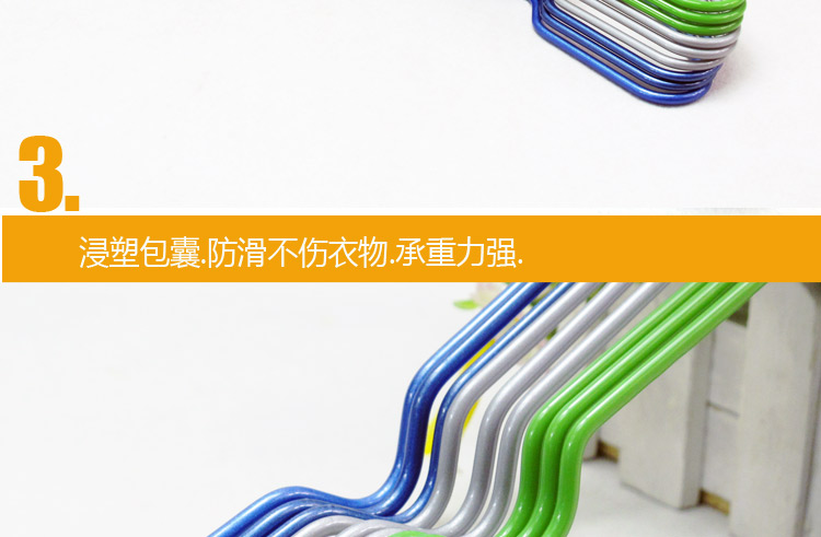 
                                                            罗美尔防滑儿童衣架干湿婴儿衣撑浸塑宝宝衣服挂童装衣服架子10支装 149 蓝色                