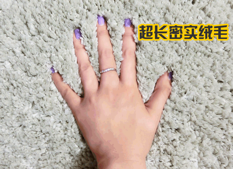 
                                        SUNGENS 加厚加密2CM长毛绒地垫 柔软床旁垫 超吸水防滑浴室脚垫 出浴沥干垫 浅灰色 60*90CM                
