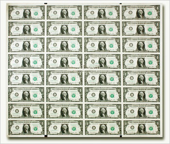 1美元32连体 纪念币 美元连体钞 美元大炮筒【