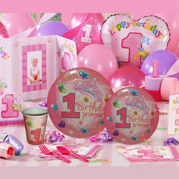 孩派HighParty/生日用品/派对用品/生日派对/一岁公主吸管6个