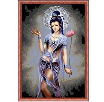 油画 DIY手绘油画 含组合木框 敦煌-青莲居士6