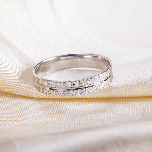 爱朵钻正 铂金戒指PT999千足铂金纯白金男戒