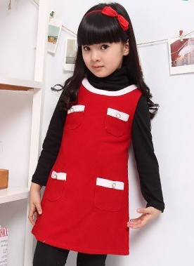 啊呜Awu (裙子+裤子+发饰)冬装 学院公主三件