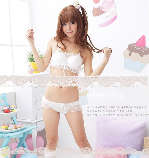 <em>货到付款</em>Saran日韩<em>少女</em>内衣 雪纺<em>透明</em>蕾丝性感