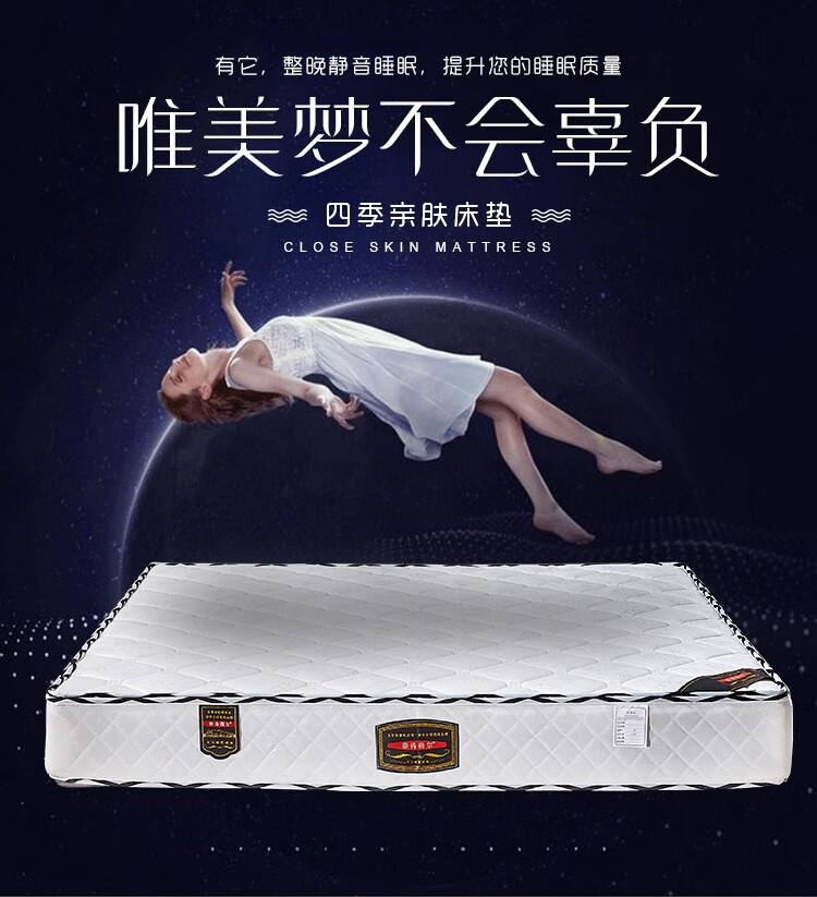 弹簧床垫加厚软硬两用乳胶椰棕垫厚双人租房经济型软硬两用 经济款精钢簧加密（20cm） 1200mm*2000mm