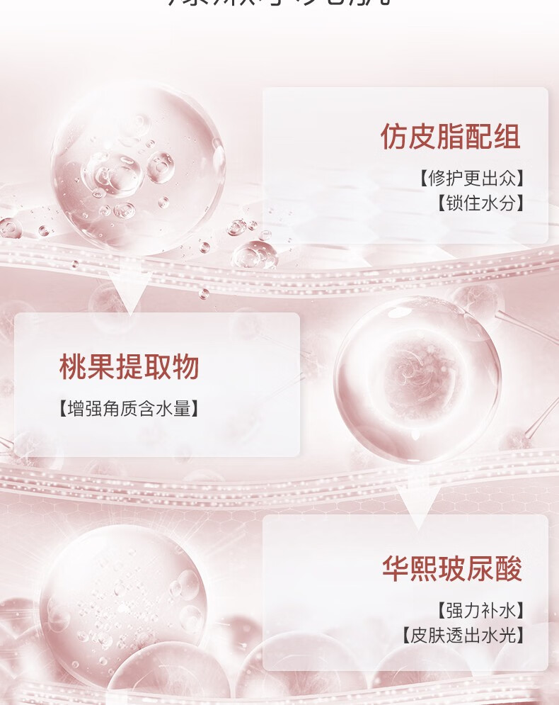 莉枝面膜油痘肌熬夜急救补水精华涂抹式荔枝桃子面膜 95g新包装