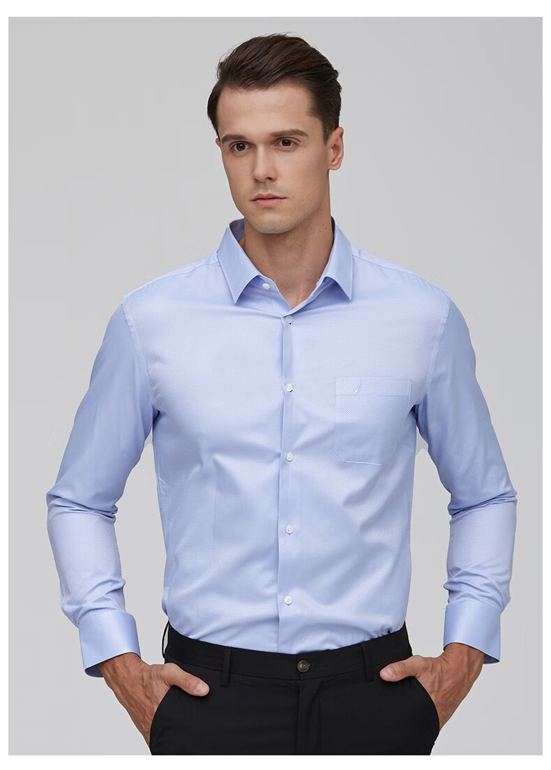 Nautica 诺帝卡 Tailored 纯色长袖衬衫 双重优惠折后￥99包邮 3色可选 短袖衬衫折后￥99.2包邮