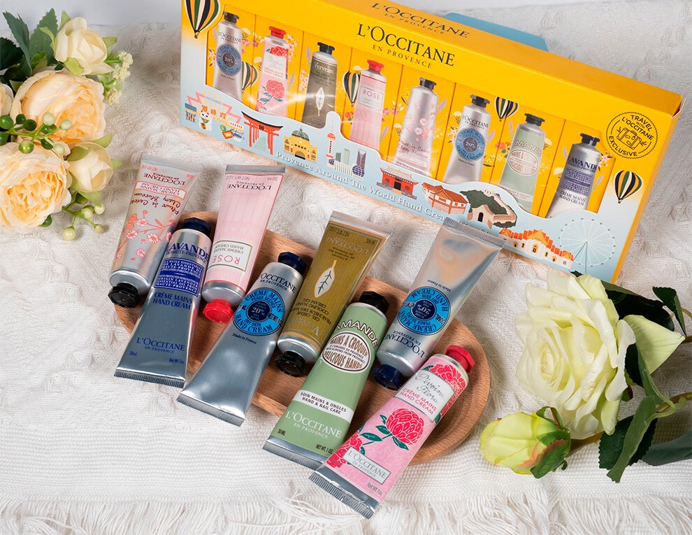 欧舒丹（L'OCCITANE）护手霜套装礼盒【跨年礼物】保湿滋润留香手膜润肤防干裂女士自用 【热卖 30ml 组合】经典三香