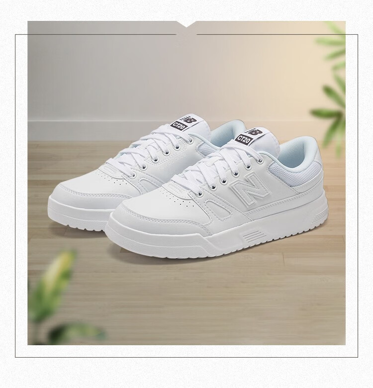 New Balance NB官方男鞋女鞋CT20系列CT20LM1简约舒适百搭时尚小白鞋板鞋 白色 CT20LM1 38.5（脚长24cm)
