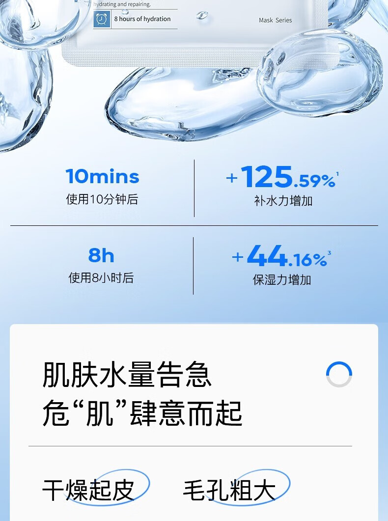 奕沃（EIIO）快充面膜快充补水置润面膜保湿水润水光柔润敏肌适用 水光弹润面膜10片