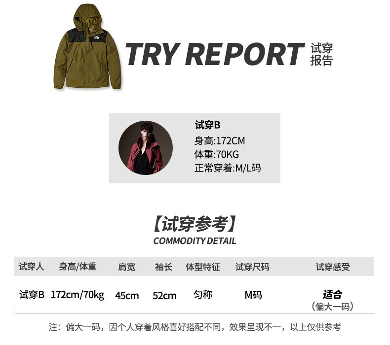 北面冲锋衣_THE NORTH FACE 北面 JK3 男款冲锋衣 NF0A7QOH