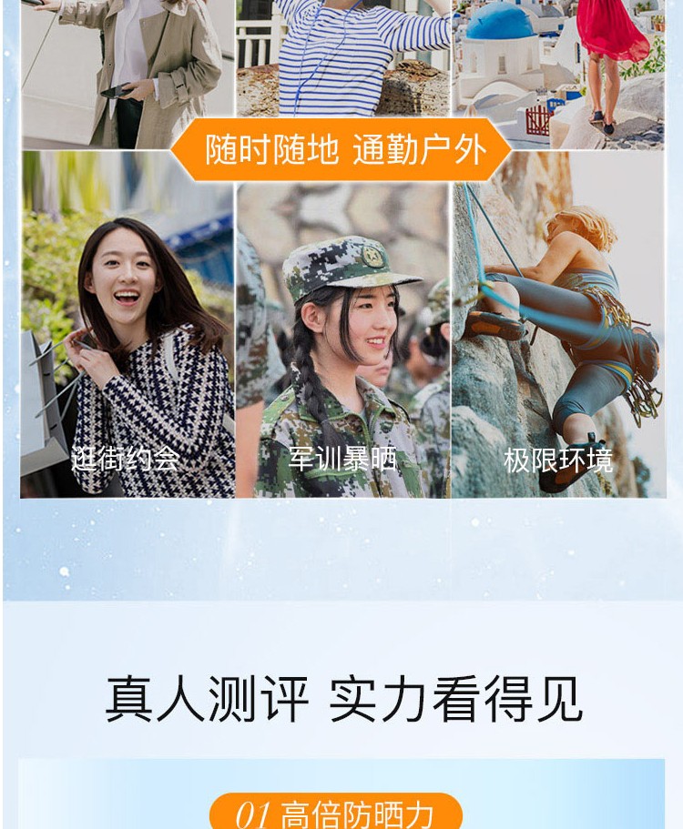 高姿（COGI）防晒喷雾男女美白防晒霜面部全身通用清爽学生户外军训 多效防晒喷雾80ml*1
