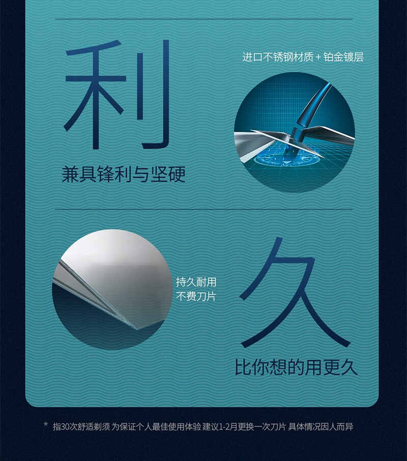 百利 波塞冬安全老式手动剃须刀刮胡刀手动双面安全胡须刀 20刀片+1刀架