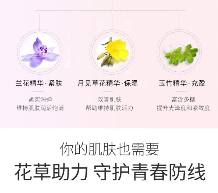 三生花百雀羚护肤品套装青春紧弹提拉紧致补水保湿化妆品七夕情人节礼物 【4件套】美容液+凝乳+面霜+精华