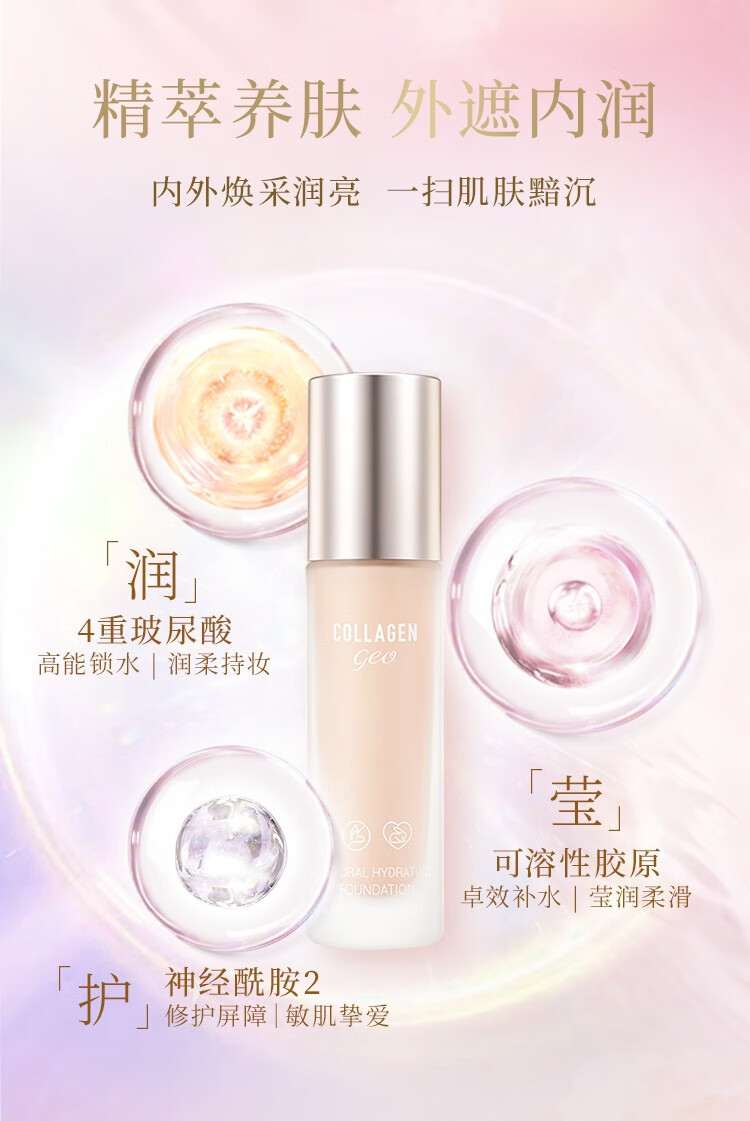 屈臣氏（Watsons） 【屈臣氏】骨胶原挚悠水漾粉底液 30ml 自然色03