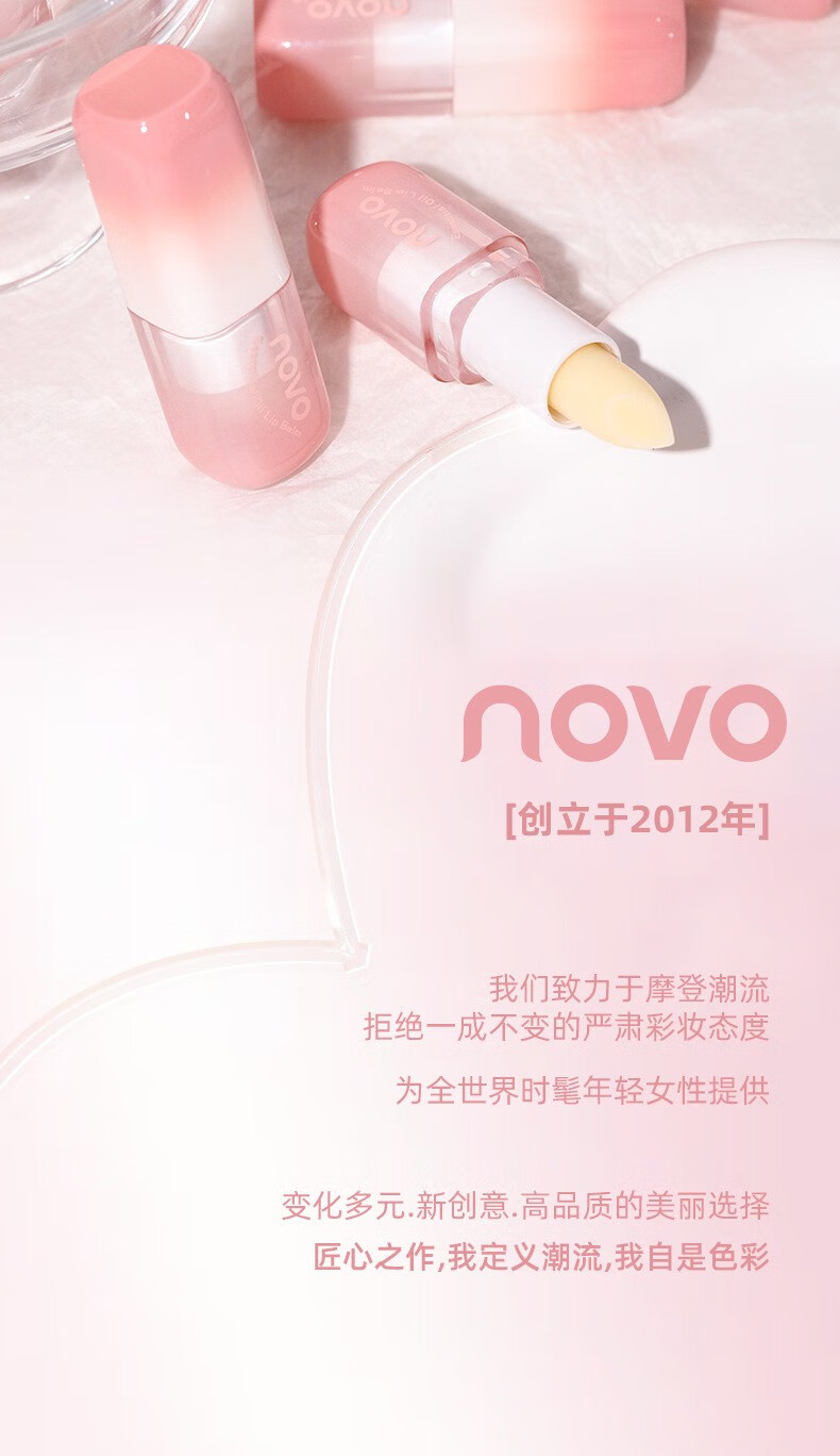novo无色润唇膏保湿滋润补水去死皮淡化唇纹冬天防干裂打底唇膏女