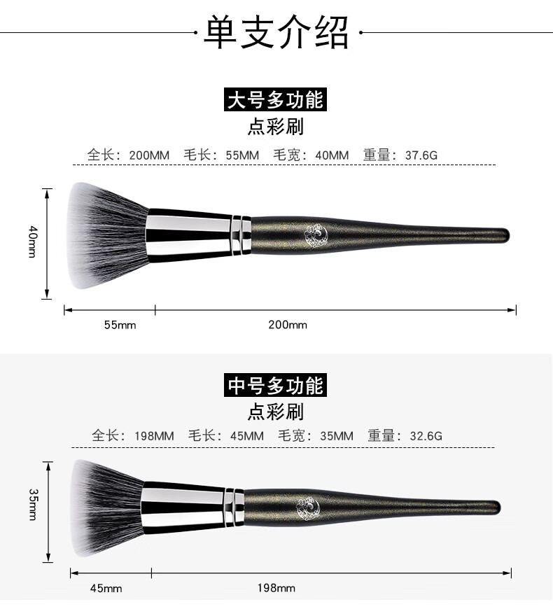ENERGY/艾诺琪化妆刷 大师点彩刷粉底刷美妆羊毛散粉刷子 小号点彩刷
