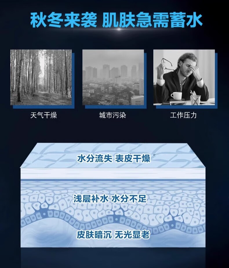 曼秀雷敦（Mentholatum）男士面霜深层保湿补水秋冬润肤霜面部护肤品滋润防干燥 深层保湿润肤霜50g*1