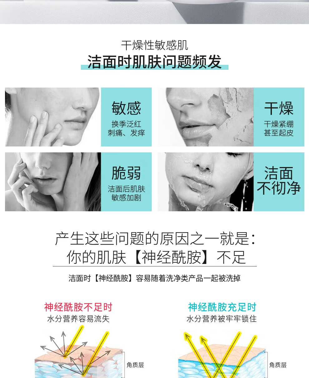 珂润（Curel）海外原装洗面奶保湿氨基酸洁颜泡沫温和清洁不刺激敏感肌男女通用 【实惠装】保湿洗面奶150ml 2瓶
