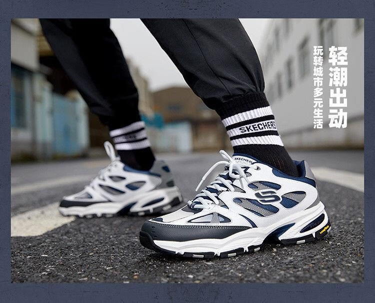 斯凯奇休闲运动鞋_SKECHERS 斯凯奇 男子运动老爹鞋 237146