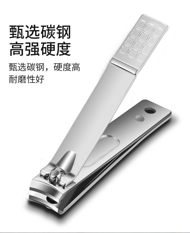 小天籁 指甲刀套装 指甲剪斜口指甲钳家用鹰嘴钳修脚刀挖耳勺粉刺针指甲锉死皮剪全套美甲工具 字母纹17件套【咖啡色皮套】