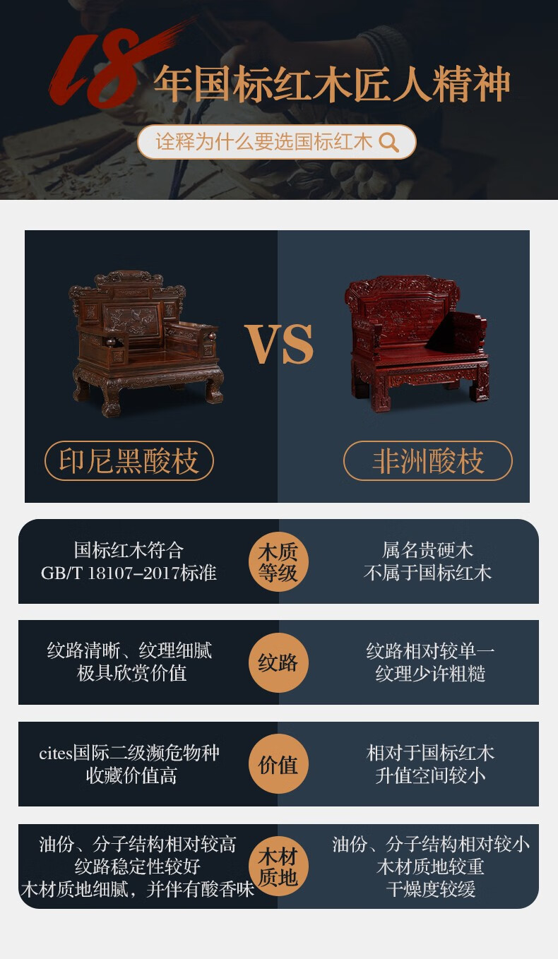 木恒盛红木家具印尼黑酸枝学名阔叶黄檀新中式茶桌实木功夫茶桌茶几组合 茶桌