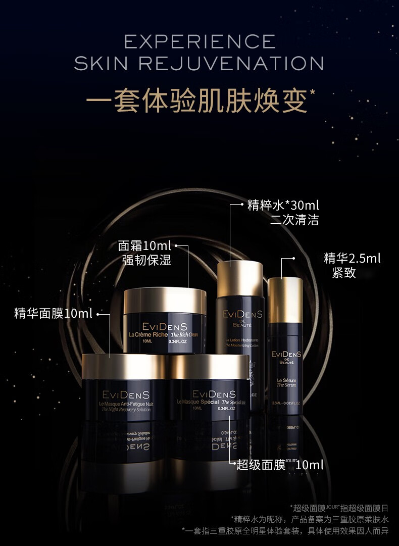 伊菲丹EviDenS伊菲丹全明星体验套装旅行护肤品 中秋节礼物送女友妈妈 (旅行必备)全明星旅行套装