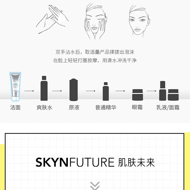 肌肤未来（SKYNFUTURE）【屈臣氏】富勒洁面系列 脸部清爽清洁洗面奶 新旧包装随机发 晨净洁面膏100克