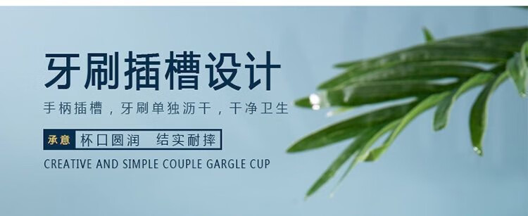 帝达芙美妆工具套装漱口杯情侣刷牙杯子简约家用牙缸牙刷杯儿童手柄 4个装