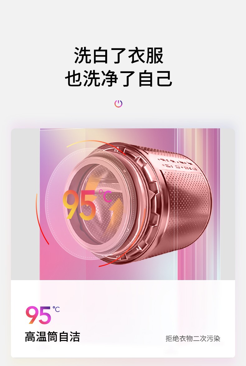 华凌 HD100X1W 洗烘一体滚筒洗衣机 10KG 图23