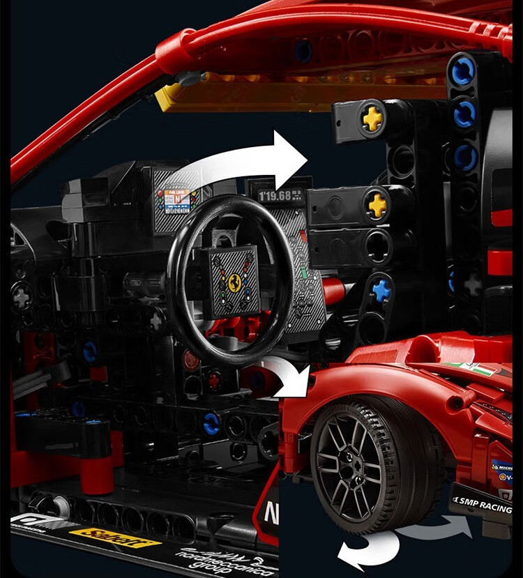 乐高LEGO积木 机械组 跑车赛车拼装玩具汽车模型 男女孩成人拼插生日礼物 42125法拉利488GTE跑车