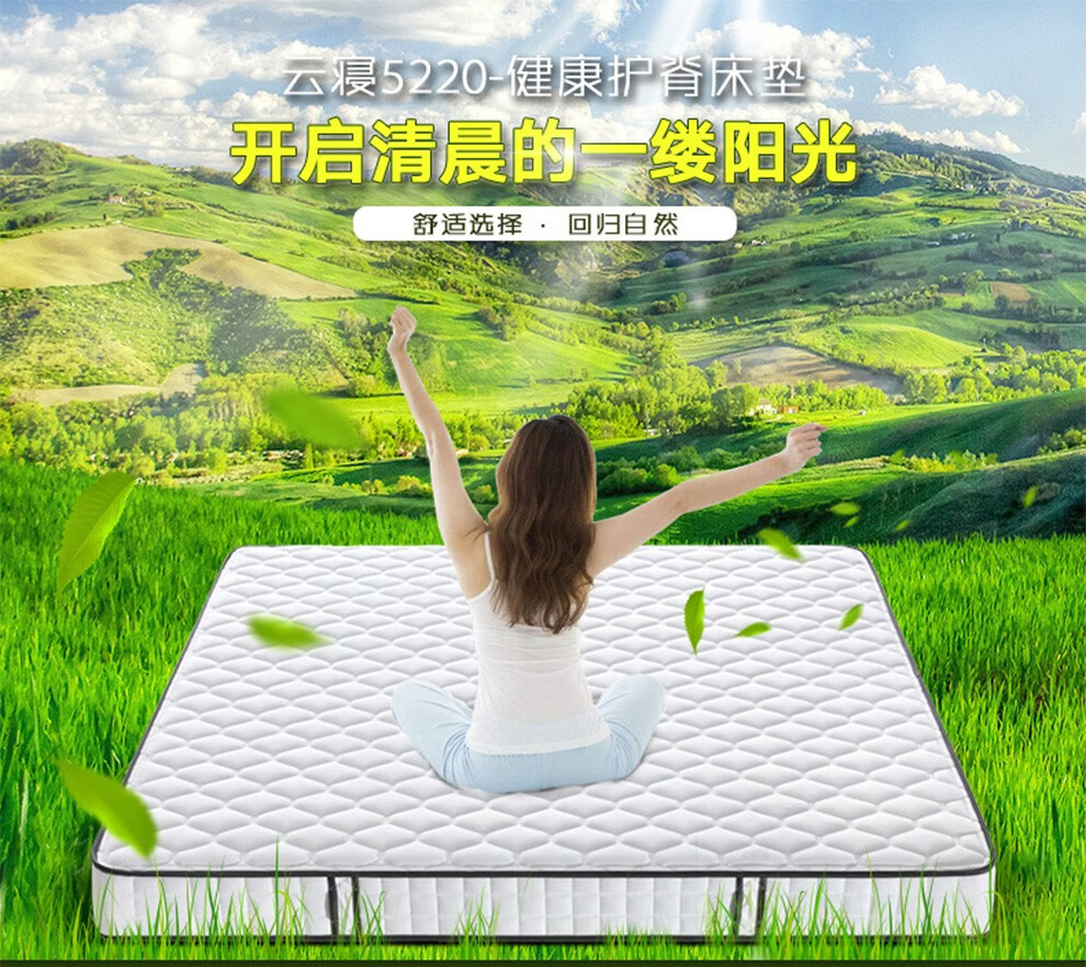 喜临门床垫 舒脊经济型床垫 整网弹簧床垫 软硬适中双面睡感 云寝5220 1350*2000