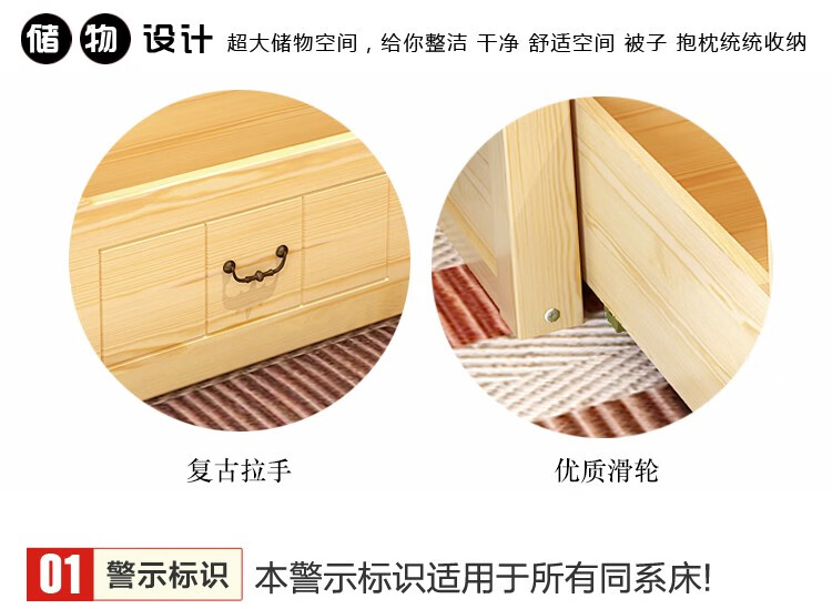 实木沙发床可折叠客厅双人1.8小户型1.2多功能推拉两用简约现代 原木色 拉开120*200