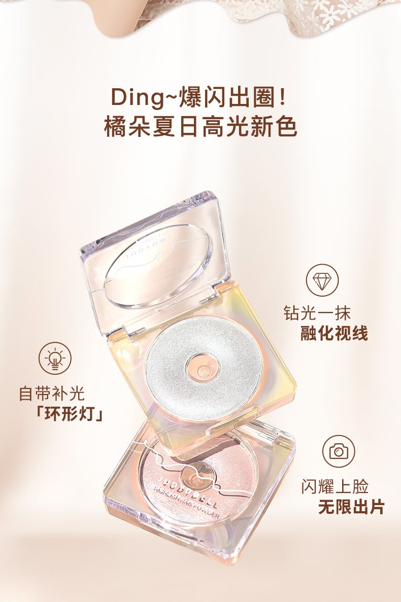 橘朵（Judydoll） 随心自由组合高光修容粉 定妆高光修容立体粉质礼物送女友 【环形高光】#01