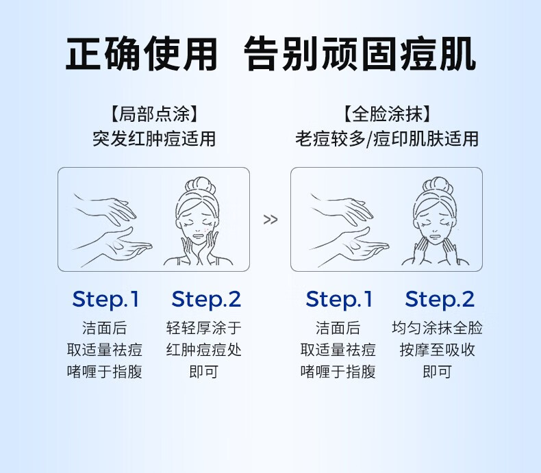 EXPRESSIONS爱碧生进口祛痘印痘坑修复啫喱淡化消印去痘痘膏红肿痘疤女男士 【小样】祛痘啫喱15g