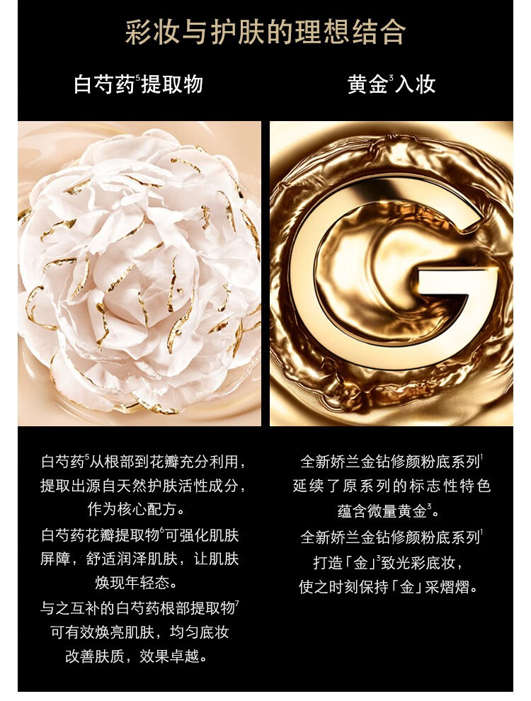 娇兰（Guerlain） 金钻修颜粉底液（全新）轻薄细腻长效持妆 送女友 0N套装（光泽透亮）