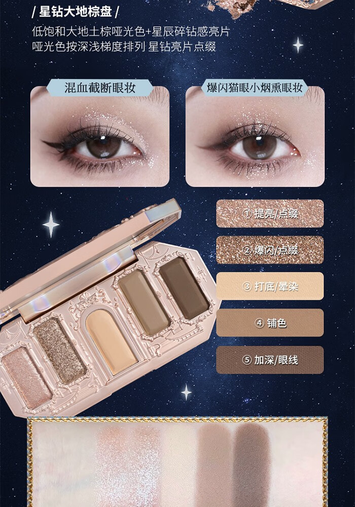 花知晓 月光人鱼allin大礼盒全套彩妆礼盒唇霜腮红礼物 allin1（含蜜粉饼01瓷白色）