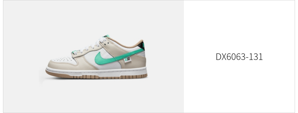 耐克运动鞋_NIKE 耐克 DUNK LOW (GS) 女款休闲运动鞋 DX6063-131